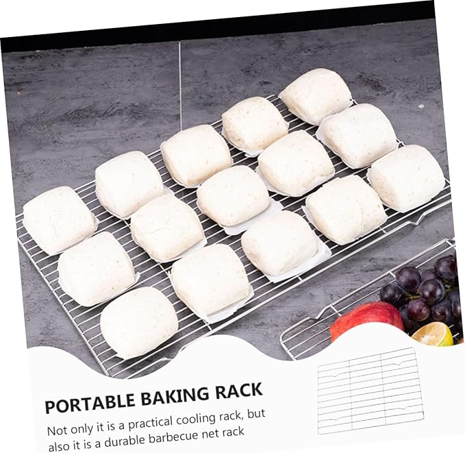 Zerodeko 1pc Stainless Steel Cooling Rack and Roasting Holder for Baking Multi-purpose Kitchen Tool for Cooling Cakes Barbecue and Drying Vegetables