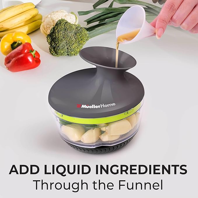 Mueller Rolling Food Chopper Manual Hand, Shaker, Mixer, Cutter, Slicer, Zester Pro - Strongest - 30% Heavier Duty Multi Vegetable-Fruit-Spice-Kitchen Tool/Utensil, Large
