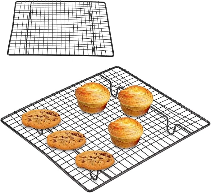 Cooling Rack For Baking, Metal Kitchen Baking Cooling Rack Stainless Steel Wire Cookie Rack Wire Cooling Rack for Cake, Biscuit, Bread 26x23x2.5cm