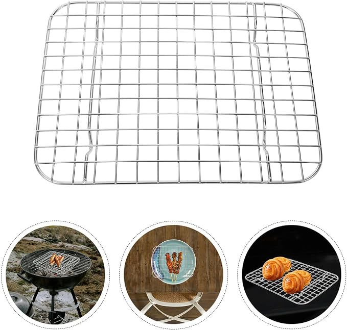 IMIKEYA Grilling Rack Stainless Steel Baking Cooling Rack Versatile for Ovens Grills Easy to Clean Design for Roasting Cookie Cooling