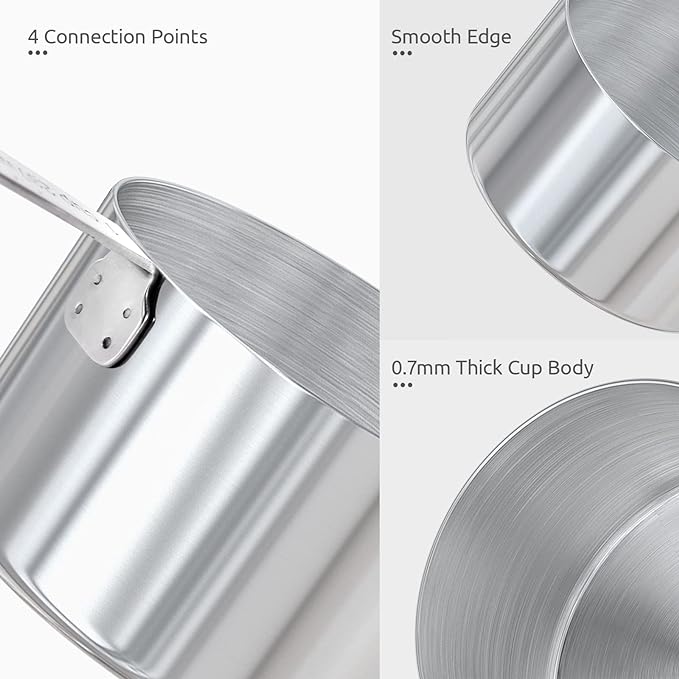 U-Taste 18/8 Stainless Steel Measuring Cups and Spoons Set of 12 and 600ºF Heat Resistant 13.76" Long, 3.63" Wide Wok Spatula for Kitchen Stir Fry (Aqua Sky)