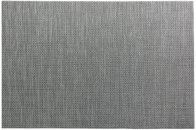 Restaurantware Carmel Mesh 16 x 12 Inch Table Placemats Set Of 6 Woven Washable Placemats - Heat Tolerant No Stain Antique Gray Kitchen Placemats Pewter Mesh Easy To Clean