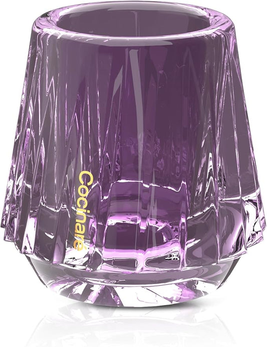 Cocinare KissCup Crystal Espresso Cup – 1.5oz Demitasse Cup for Espresso, Pour-over coffee & Tea, Lavender Purple, Art Crystal