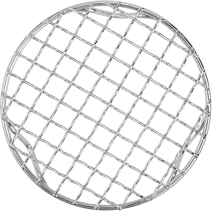 Round Cooling Rack 201 Stainless Steel Wire Oven Grill Sheet, 1.8mm Thick Border with 3 Legs for Baking, Grilling, Steaming, Drying Pies Cakes Pizza, Easy to Clean Silver Kitchen Tool(13cm)