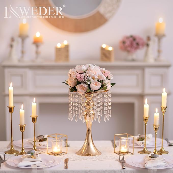 Flower Balls Centerpieces for Tables: 6 PCS Pink Flowers for Centerpieces Floral Arrangements Centerpiece for Wedding Party Celebration Home
