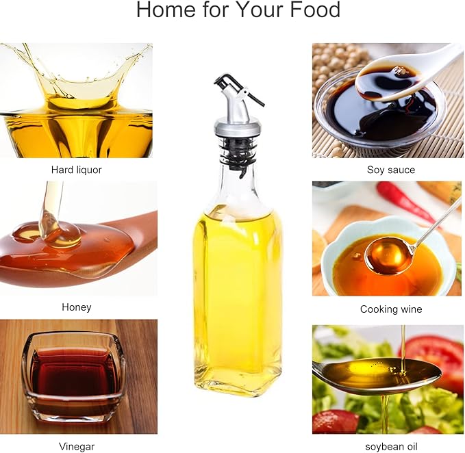 Accguan Oil Dispenser,6oz Leakproof Olive Oil Dispenser,Set with Sticker and Pen,Suitable for Storing Olive Oil, Vinegar and Other Liquids (30 PCS)