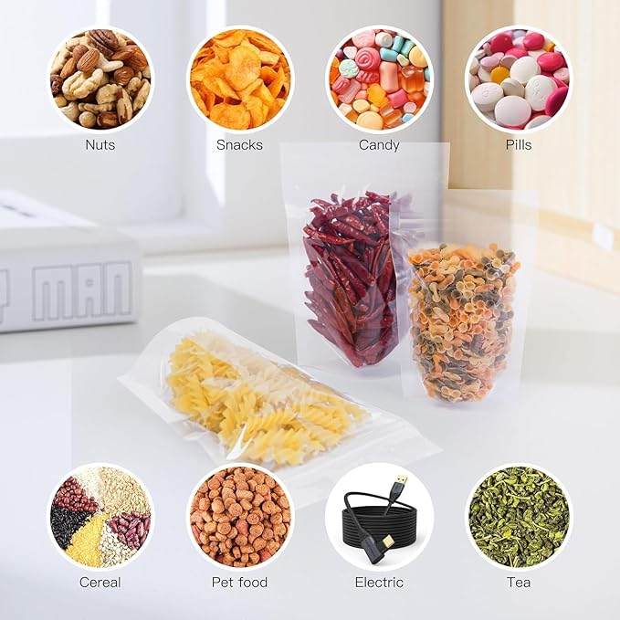 30Pcs14"X20" Clear Stand Up Zipper Seal Bags,Reuseable Ziplock Plastic Pouch for Food Storage, Transparent Sealing Food Pouches Snack Packing,Cookie,Snack,Spices,Pet Food and Drinking