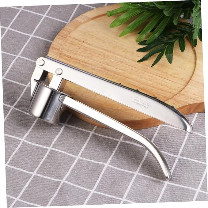 Garlic Press Garlic Ricer Ginger Crusher Easy Cleaning Stainless Steel Long Handle