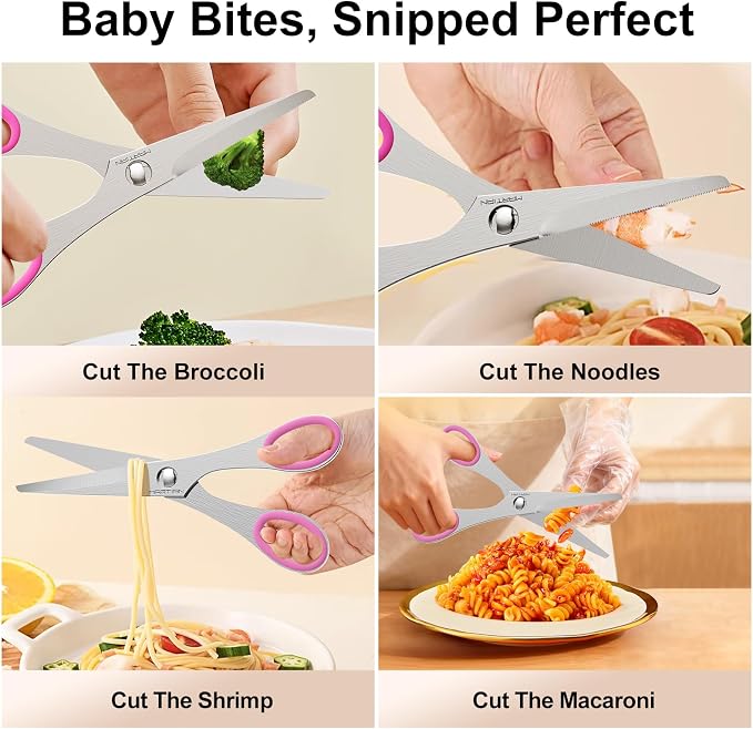 6" Come Apart Kitchen Scissors-Stainless Steel Kitchen Scissors for Food, Dishwasher Safe And Heavy Duty Kitchen Shears for Cutting Meat for Baby