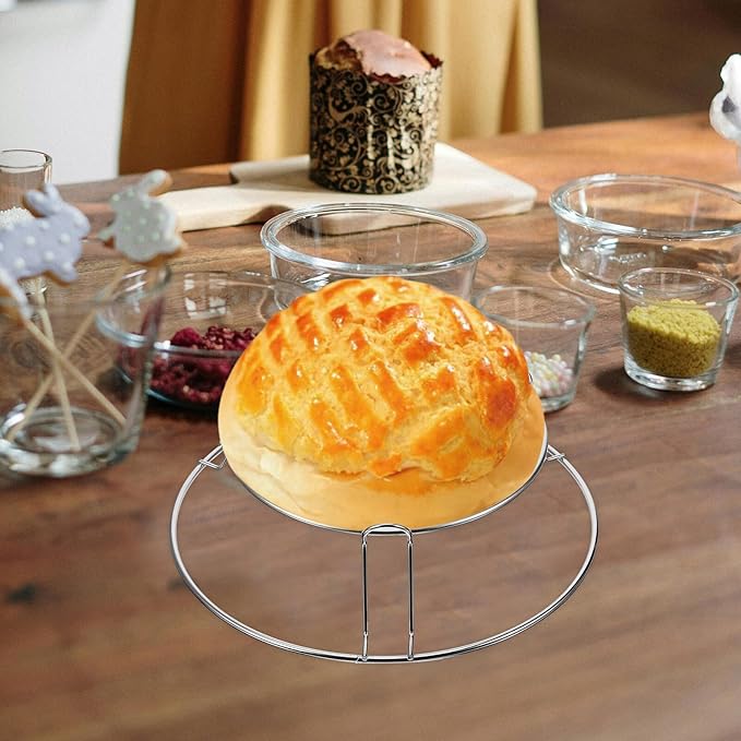 PRETYZOOM Cake Cooling Rack 6/8 Inch Non-stick round Baking Cooling Rack Stainless Steel Oven Safe Kitchen Baking Tool