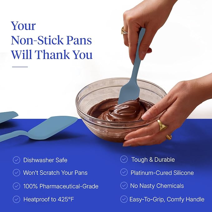 GIR: Get It Right 5-Piece Silicone Ultimate Kitchen utensils set - Ladle, Spatula, Flip, Spoon & Spoonula - Non toxic cooking utensils for Nonstick Cookware, Cooking and Baking - Slate