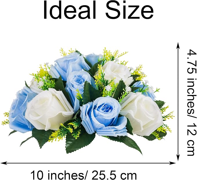 Flower Centerpieces for Wedding Tables: Wedding Table Decorations Blue & White Flower Balls Centerpieces for Engagement Cerebration Party Center Pieces 6 Packs