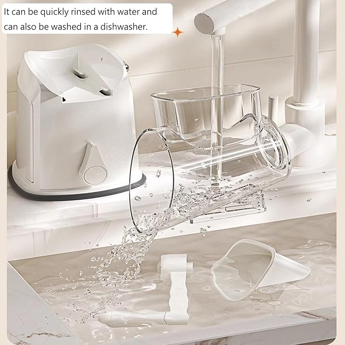 RULA Rotary Cheese Grater Hand Crank Vegetable Chopper Slicer Set, Fruit Cutter Veggie Shredder Food Dicer Chopping Cooking for Nuts Onion Tomato Potato Salad Garlic Cucumber Carrot and Cabbage