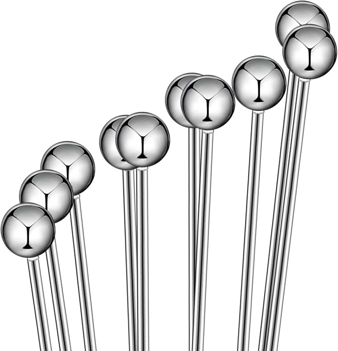 Patelai 2 Pieces Ball Whisk Set 10-Inch and 12-Inch Stainless Steel Ball Whisk Wire Egg Whisks for Cooking, Blending, Whisking, Beating, Stirring(10 Inch, 12 Inch)