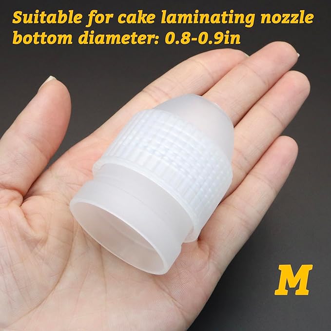 10 Pack Piping Bag Couplers for Icing Nozzles, Medium Couplers for Piping Bags, Transparent - Medium sized