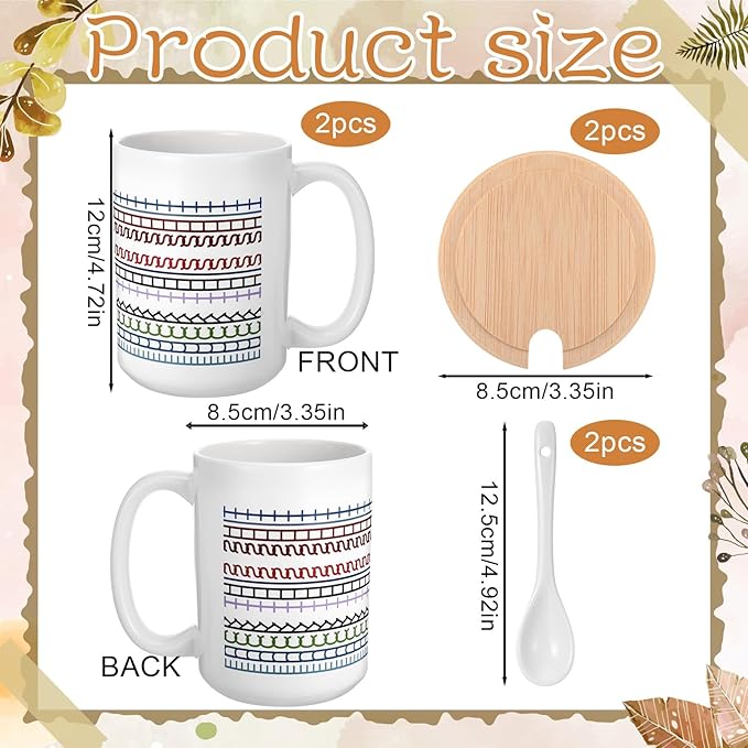 LemonRoad 2 Sets Valentines Day Gifts for Her Hidden Message Coffee Mug, Sarcastic Office Gifts for Work Coworkers Besties Women Men Friends Coffee Lover Birthday 15oz Tea Cup(White)