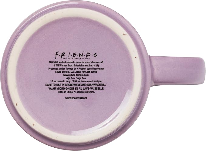 Silver Buffalo Friends Text Boxed 4-Pack Ceramic Mug Stack, 10-Ounces