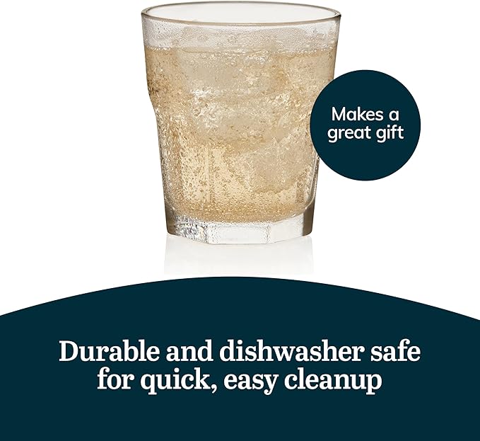 Libbey Gibraltar DuraTuff Double Old Fashioned Glass Set of 12, 12 Oz Durable Restaurant Style Whiskey Glasses, Drinkware Set for Home, Bars, Gifting