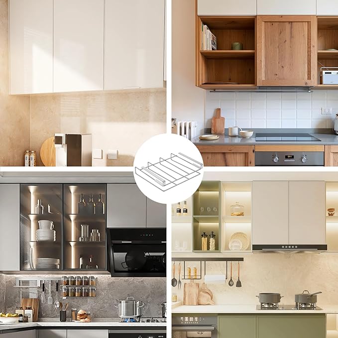 Cabinet Board Organizer Holder Rack Stainless Steel Hanging Chopping Board Rack Hanging Shelf Vertical Horizontal Cutting Board Hanger Stand Under Shelf Chopping Board Holder for Home