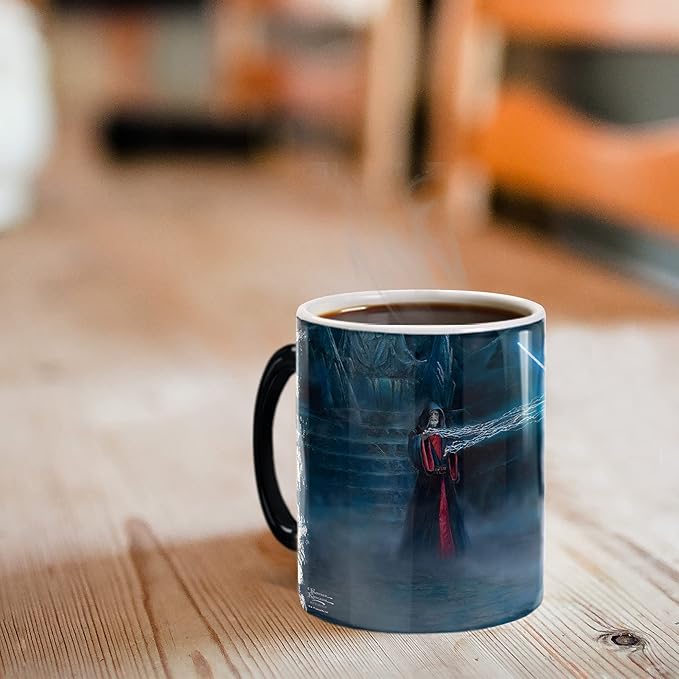 Morphing Mugs Star Wars – Rey vs Palpatine – Rey's Awakening – Thomas Kinkade Studios - One 11 oz Color Changing Ceramic Mug – Image Revealed When HOT Liquid Is Added! MMUG1223
