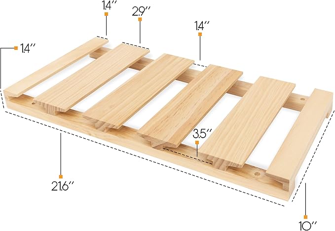 Rustic State Eze Stemware Glass Rack Under Cabinet Easy to Install Hanging Bar Glass Rack 21.6 Inch by 10 Inch Natural Wood