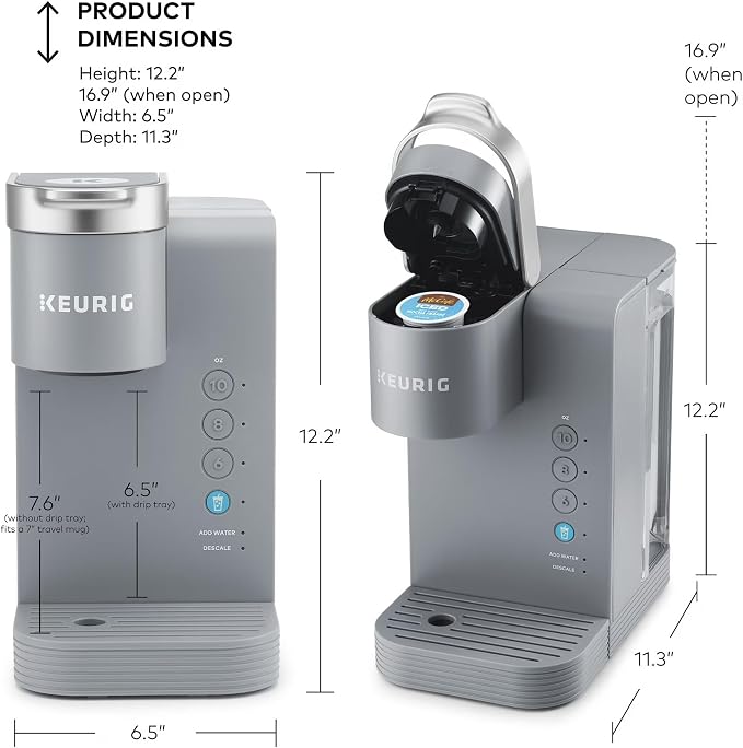 Keurig Iced Essentials Single Serve Coffee Maker, 3 Cup Sizes: 177, 237, and 296 ml