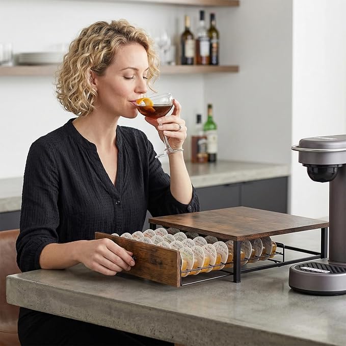 36 Capsule Storage Drawer for Bartesian, Pod Holder Organizer Compatible with Bartesian and BLACK+DECKER Cocktail Machines, Stackable Countertop Container