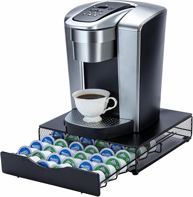 k cup Holders Drawer for Counter Small for Keurig k-cup Holder,with iron top (36 pods)