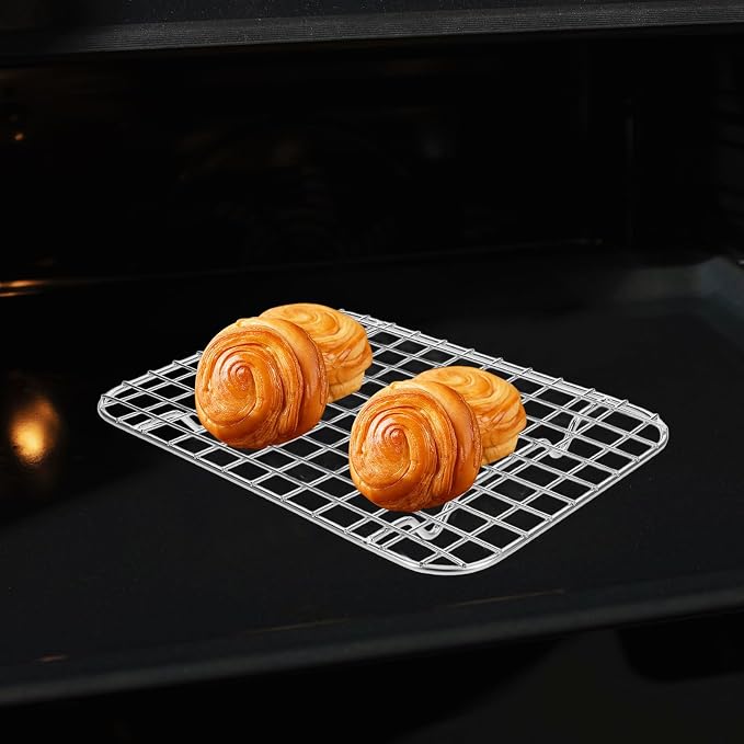 Alipis Stainless Steel Cooling Rack for Baking with Thick Grid Construction, Speeds up Cooling Process, Versatile Baking Options, Sturdy Wire Rack for Oven, Dishwasher Safe