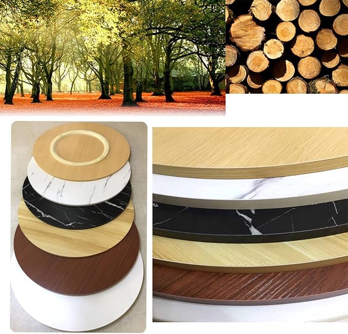 Large Wooden Turntable 360° Rotating Lazy Susan Round 50cm-100cm, Sturdy And Smooth Running, Round Rotating Serving Plate/Swivel Tray, For Passing Things Around The Dinner Table (Color : Black, Size