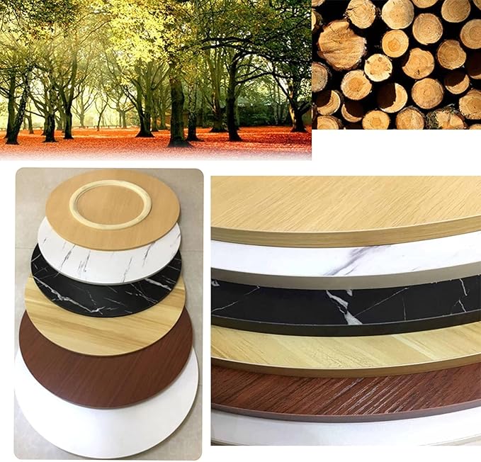 Large Wooden Turntable 360° Rotating Lazy Susan Round 50cm-100cm, Sturdy And Smooth Running, Round Rotating Serving Plate/Swivel Tray, For Passing Things Around The Dinner Table (Color : White-B, Si