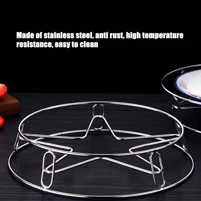 Steam Rack, 9.4x8.5x2.0in Stainless Steel Tall Trivet Rack, Baking Cooling Steaming Grilling Rack for Home Stockpot Pressure Cooker