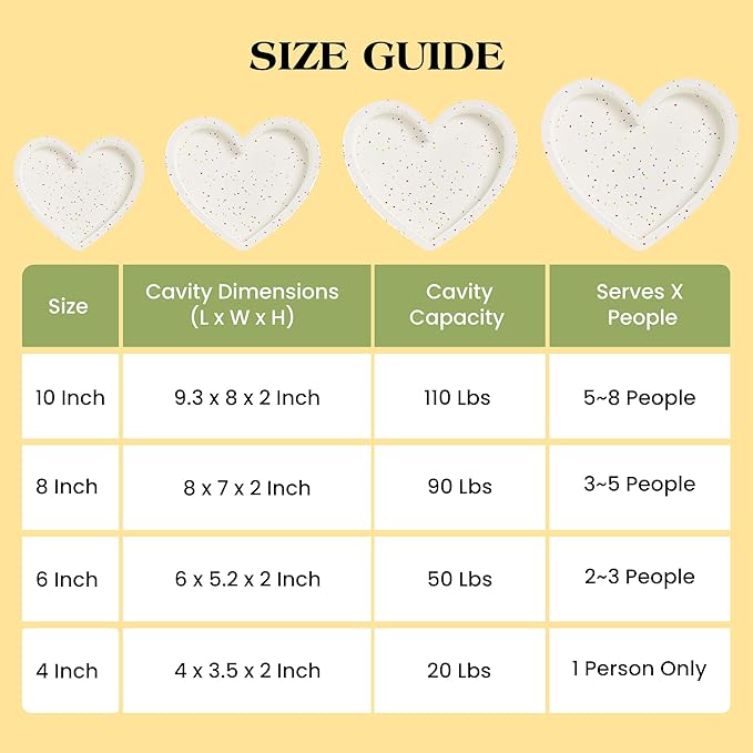 8 Inch Heart Shaped Silicone Cake Pans Set of 3, Large Nonstick Heart Baking Molds for Oven and Air Fryer, Food Grade Easy Release Heart Pan for Birthday Wedding Gift (Cream)