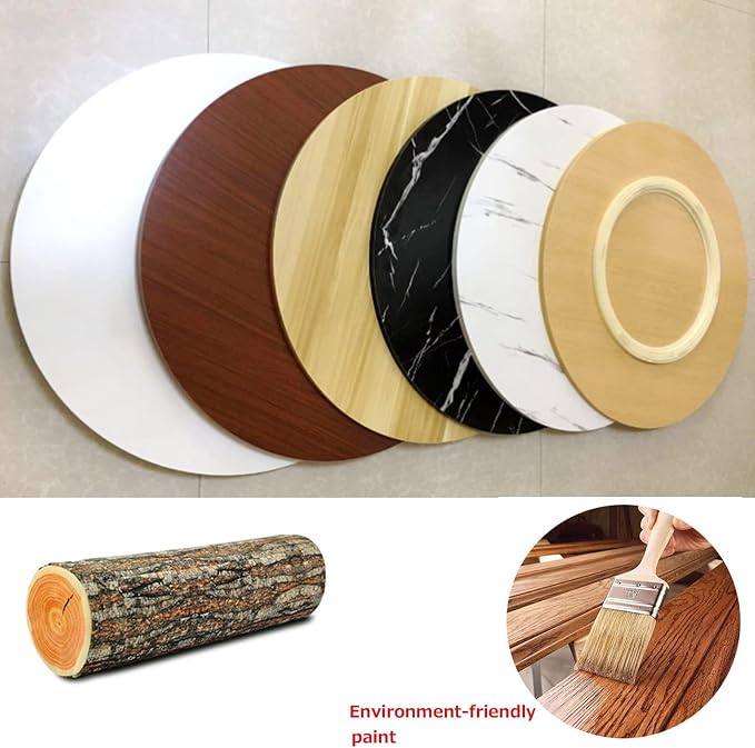 50cm 70cm 90cm Rotating Turntable Lazy Susan For Round Dining Table Tabletop, Round Wooden Rotating Tray, Sturdy, Home Kitchen Hotel Dining Table Turntable Serving Plate (Color : White-B, Size : Ø70