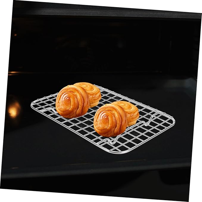 ULTECHNOVO Stainless Steel Baking Rack for Grilling Cooling and Drying 1 Unit Dishwasher Safe for Small Ovens and BBQs Versatile Cooking Tool