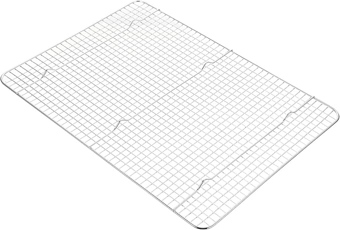 COLLBATH Cooling Rack Large Stainless Steel Wire Baking Rack for Bread Cake Cookies with Grid Pattern Heat-resistant for Baking and Grilling