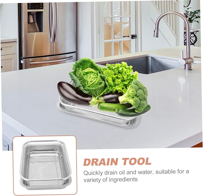 2sets Stainless Steel Baking Pan Removable Cooling Rack Versatile Drain Oil Plate for Baking and Cooling Heavy Duty Design Dishwasher Safe Style