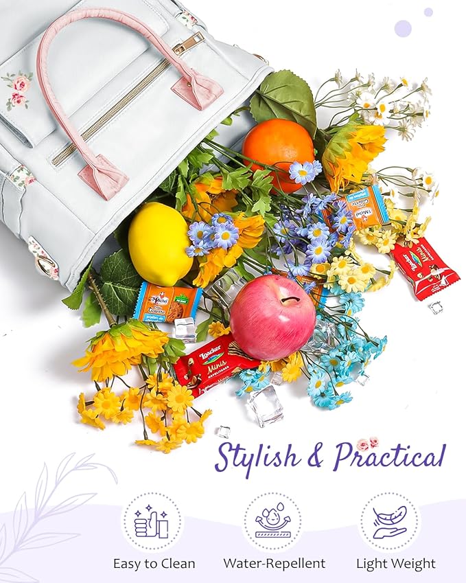 GLORIEROO Deluxe Insulated Lunch Box Bag Women - Leakproof Waterproof Cooler with Multi Pockets Removable Strap for Work Picnic - Teacher Mothers Day Christmas Birthday Gifts