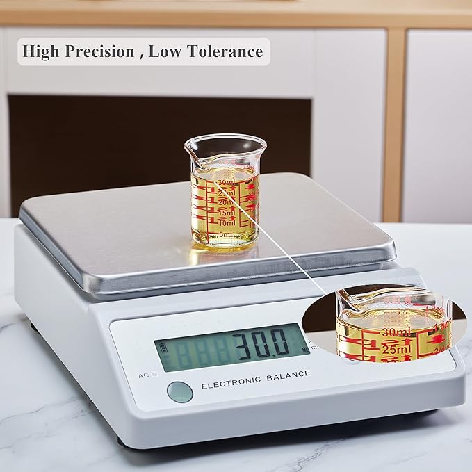High Borosilicate Glass Measuring Cup with V-Shaped Spout, 30ml (1oz) | Pack of 2 – Precision Glass Measuring Cup for Kitchen & Bar