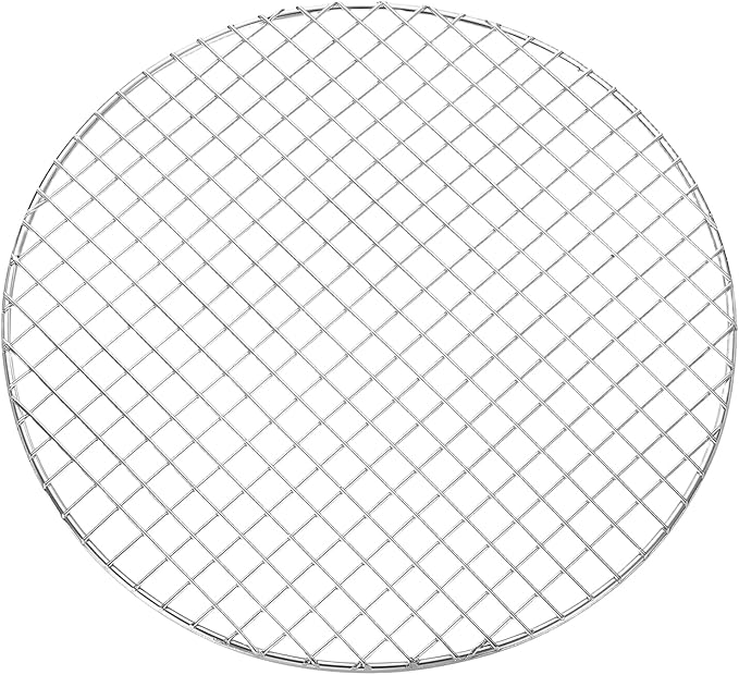 uxcell Round Cooking Rack, Dia 12 Inch Stainless Steel Grill Grate Cross Wire Barbecue Grill for Cooking Baking Air Fryer Racks, Silver