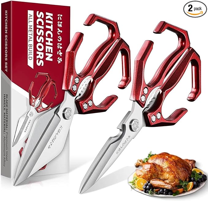 Dream Reach Kitchen Shears Set - Heavy Duty Kitchen Scissors for Food with Ergonomic Handle, Poultry Shears for Chicken, Meat, Seafood, Bone Cutting, Gifts for Men Women