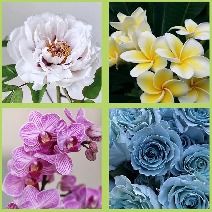 ZiXiang Gumpaste Flower Silicone Veining Mold Rose Veined Fondant Molds Gum Paste Peony Flower Mold Plumeria Daisy Orchid Molds For Sugar Craft Cake Decorating Candy Polymer Clay Set Of 6
