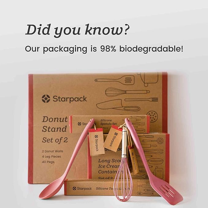 Starpack Get a Grip Silicone Kitchen Tongs (2-Pack, 9" + 12") - LFGB Non Toxic, 600°F Heat Resistant, BPA-Free - Heavy-Duty Stainless Steel, Locking - Dishwasher Safe for Nonstick Cookware Earthy Pink