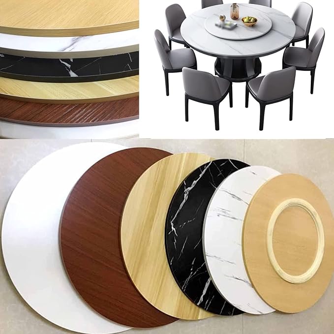 50-100cm Rotating Serving Plate Round Wooden Turntable - For Hotel Banquet Home Kitchen Dining Room Table Top Turntable, 360° Smooth Rotational, Easy To Share All Food (Color : Red-brown, Size : Ø50