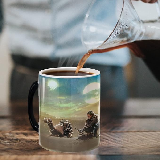 Morphing Mugs Star Wars – Obi-Wan Kenobi – Returning to His Past – One 11 oz Color Changing Ceramic Mug – Image Revealed When HOT Liquid Is Added! MMUG1537