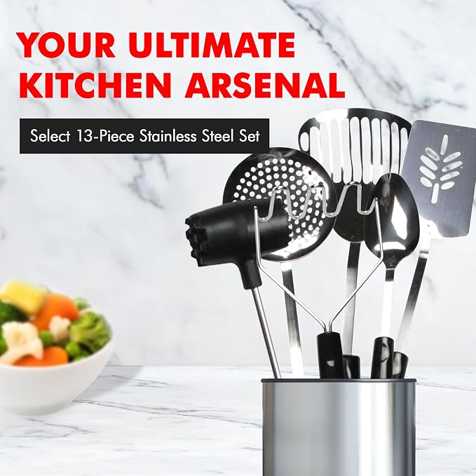 Chef Craft 13 Piece Select Stainless Steel Kitchen Tool Set