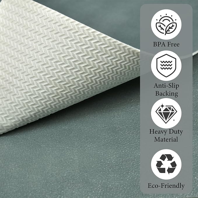 Vinyl Placemats Set of 4-12x17 Inch - Heat Resistant Washable Place Mats Waterproof Non-Slip Wipeable Table Mats for Dining Table Decor, Indoor/Outdoor Plastic Mat