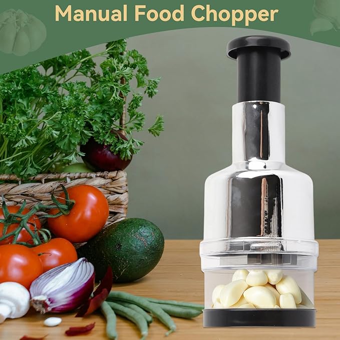 Chopper, Hand Food Chopper,Manual Hand Vegetable Dicer Onion Chopper Vegetable Slicer Garlic Mincer Handheld Food Chopper Versatile Food Dicer for Veggies
