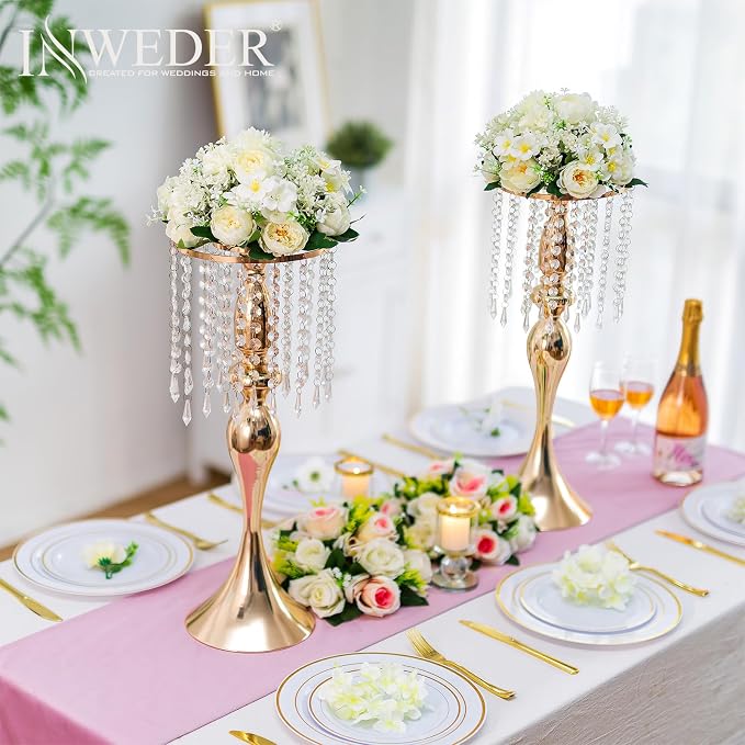 Flower Balls Centerpieces for Tables: 10 PCS White Flowers for Centerpieces Floral Arrangements Centerpiece for Wedding Party Celebration Home