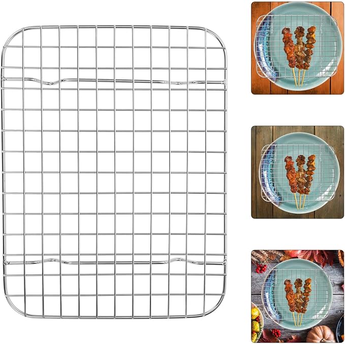 IMIKEYA Grilling Rack Stainless Steel Baking Cooling Rack Versatile for Ovens Grills Easy to Clean Design for Roasting Cookie Cooling